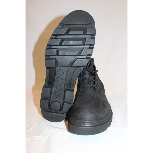 ECCO‎ MEN\'S GRAINER LACE UP LEATHER BOOTS BLACK NWOB EU 46 US 13 $225 main image 6